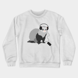 Music Loving Ferret Crewneck Sweatshirt